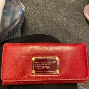 Used Marc Jacobs wallet in vibrant red!
